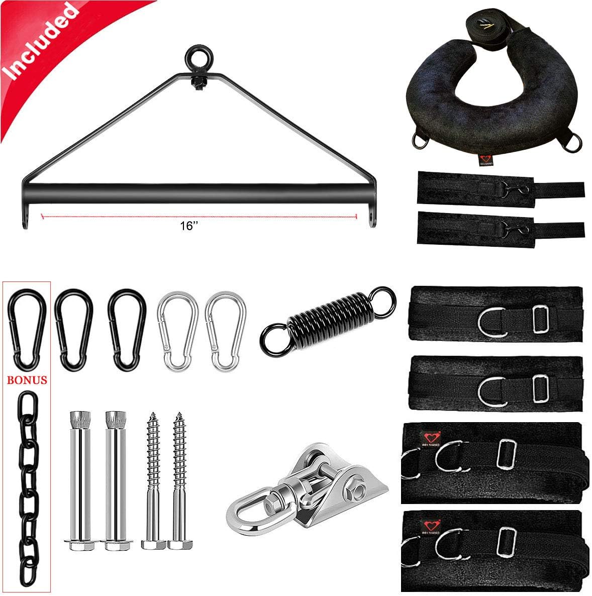 AeroGrip 360° Ceiling Sex Swing with Pillows & Cuffs - Image 3