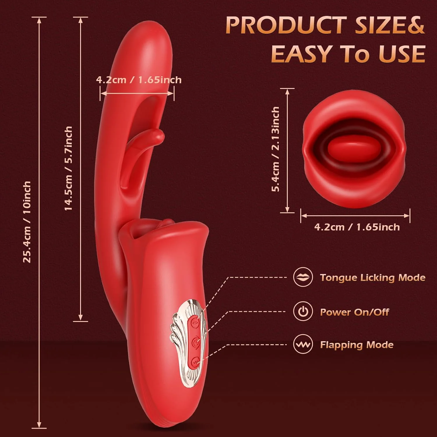 RogueBeauty 5-in-1 Licking, Vibrating & Flapping Stimulator - Image 8