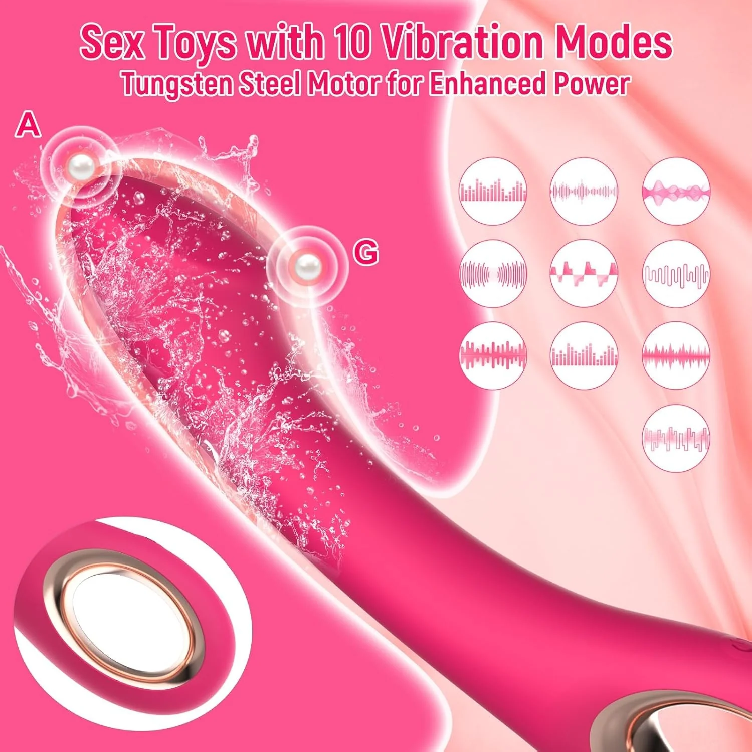 RoseArc Curved G-Spot Vibrator Wand - Image 2