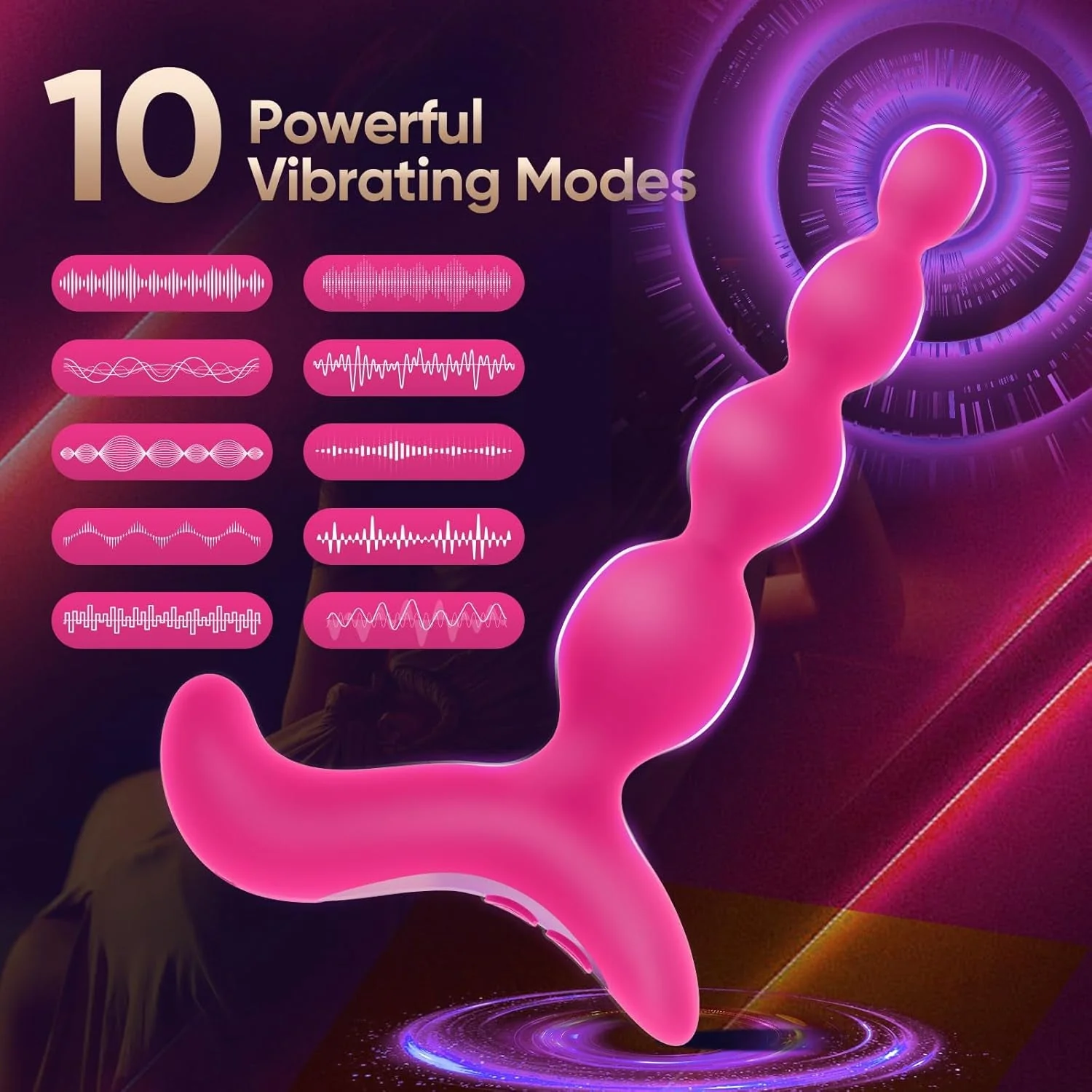 RoséBeads Vibrating Anal Beads Plug - Image 2