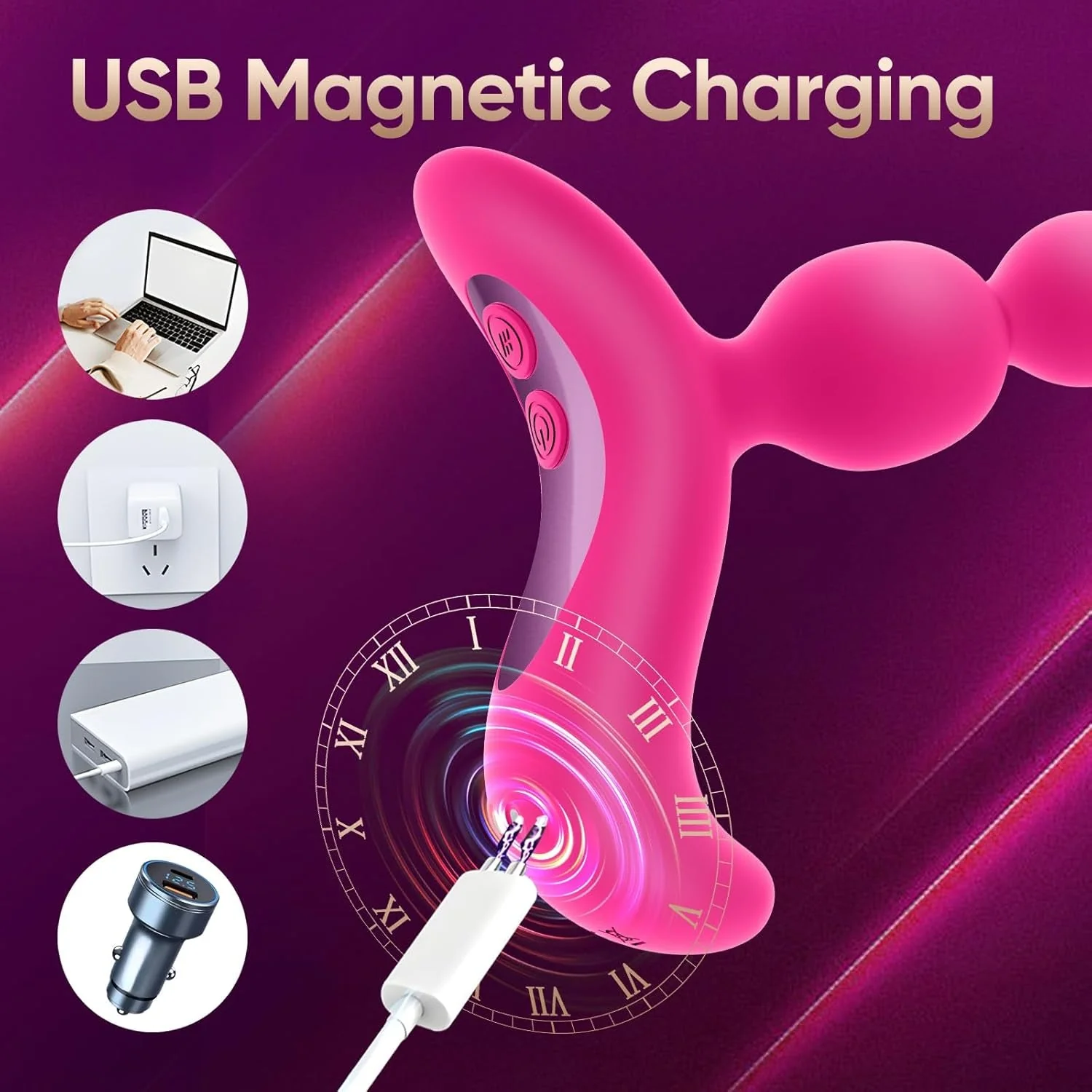 RoséBeads Vibrating Anal Beads Plug - Image 5