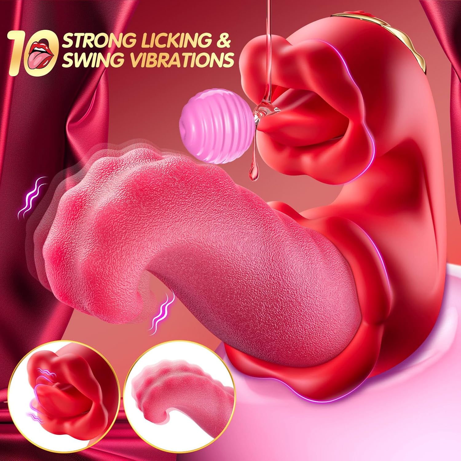 RoseBliss 4-in-1 Tongue G-Spot Vibrator - Image 3