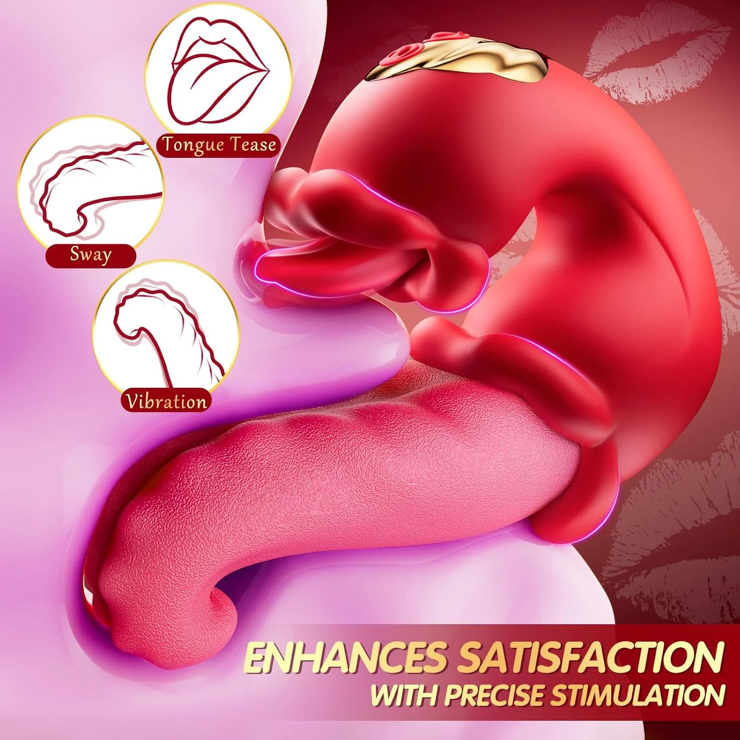 RoseBliss 4-in-1 Tongue G-Spot Vibrator - Image 4