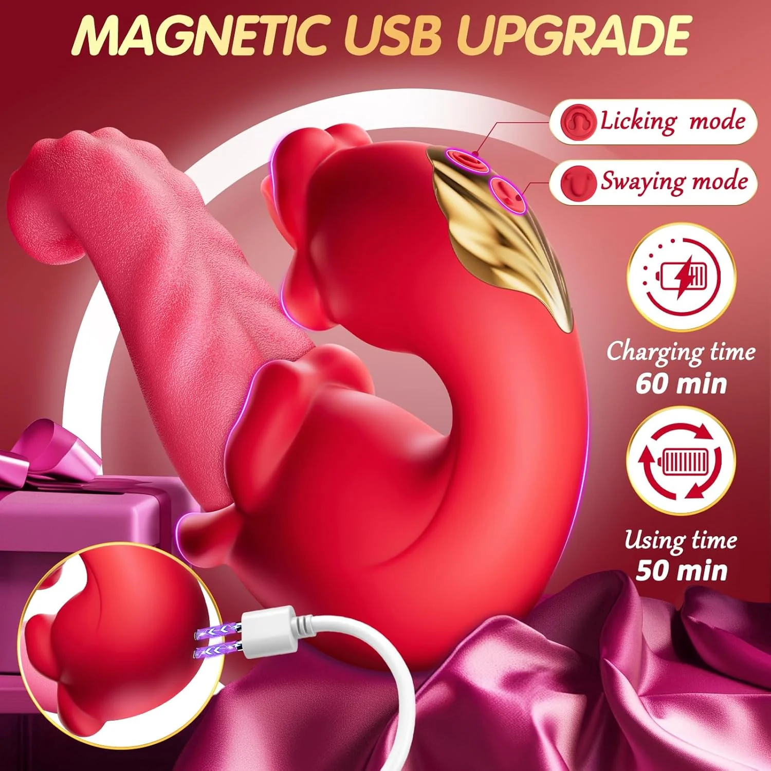RoseBliss 4-in-1 Tongue G-Spot Vibrator - Image 6