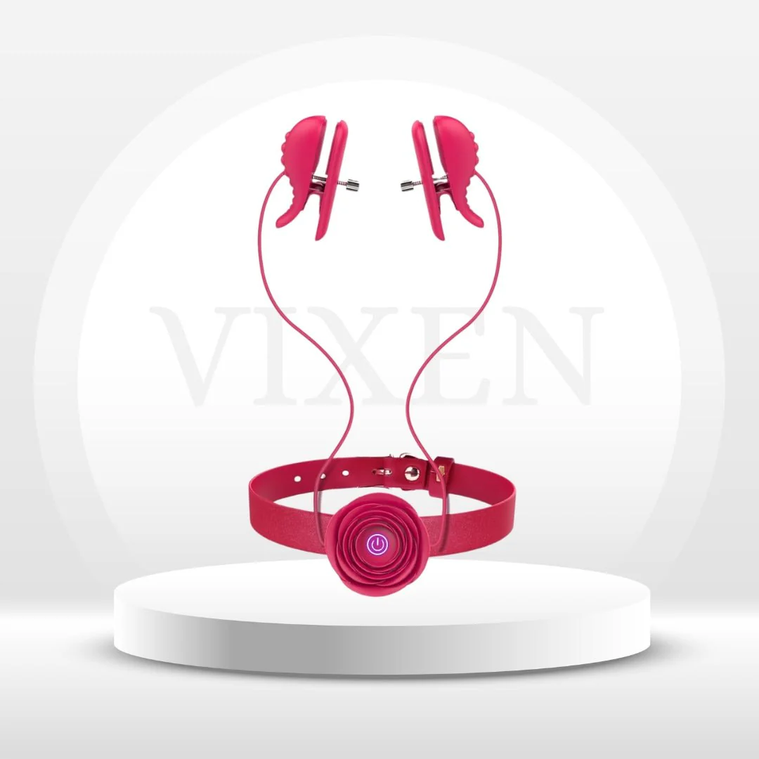 RoseBond Nipple Vibrator & BDSM Choker