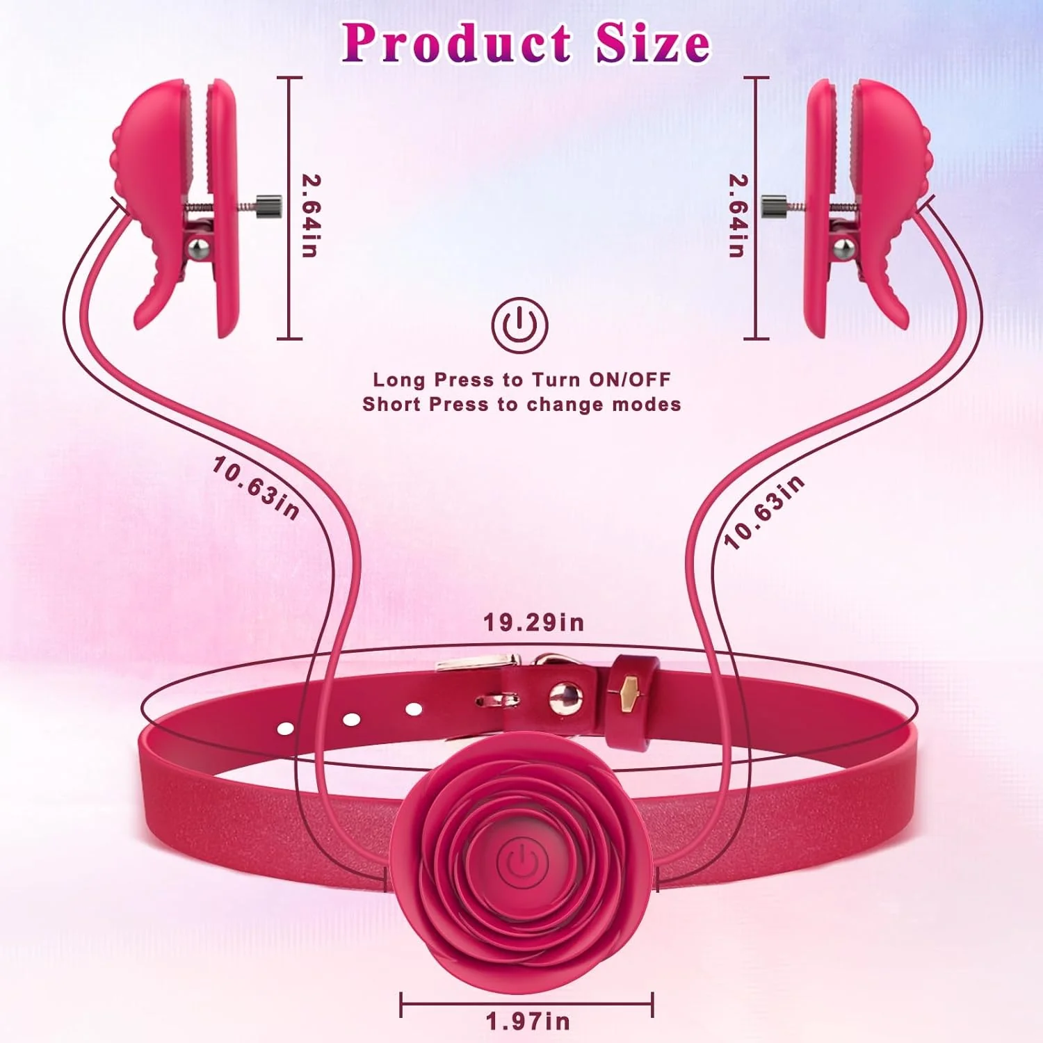 RoseBond Nipple Vibrator & BDSM Choker - Image 7