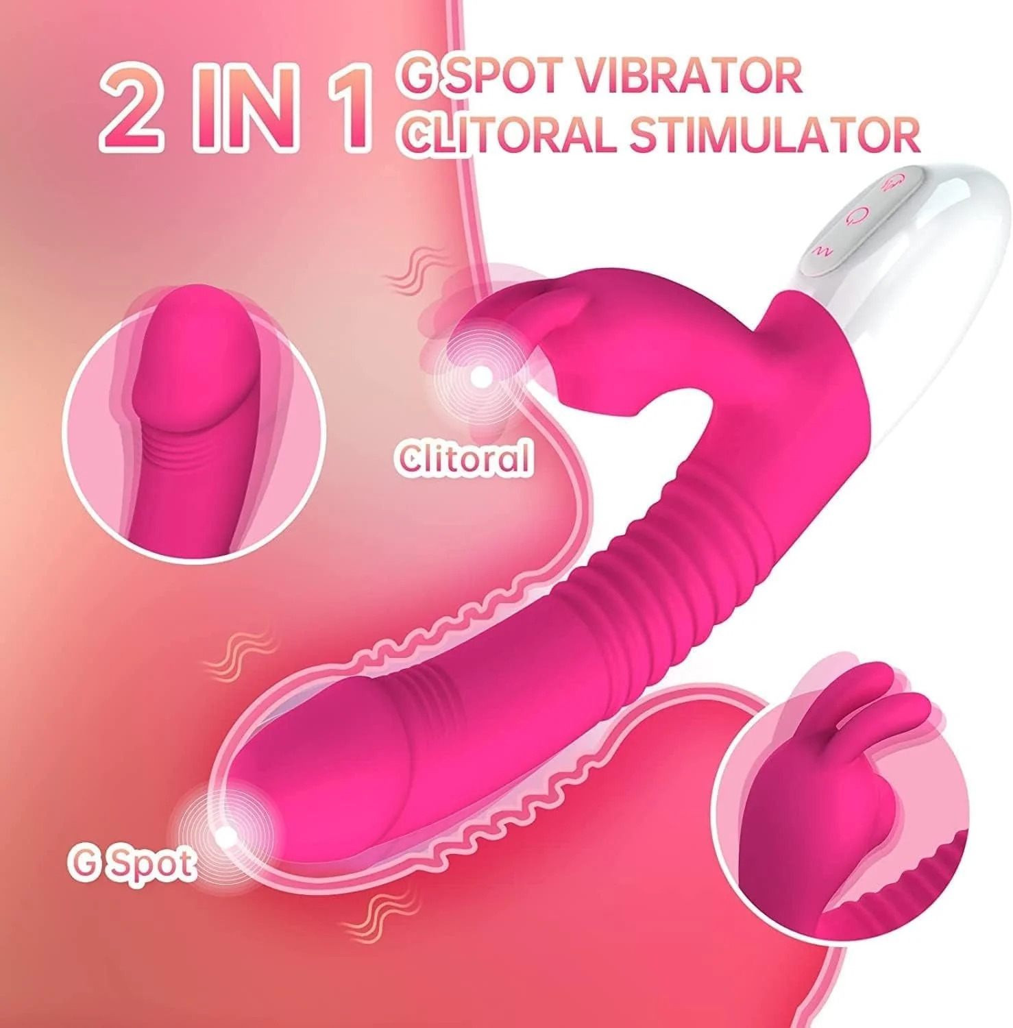 RoseBunny Heated Rabbit Vibrator Dildo - Image 2