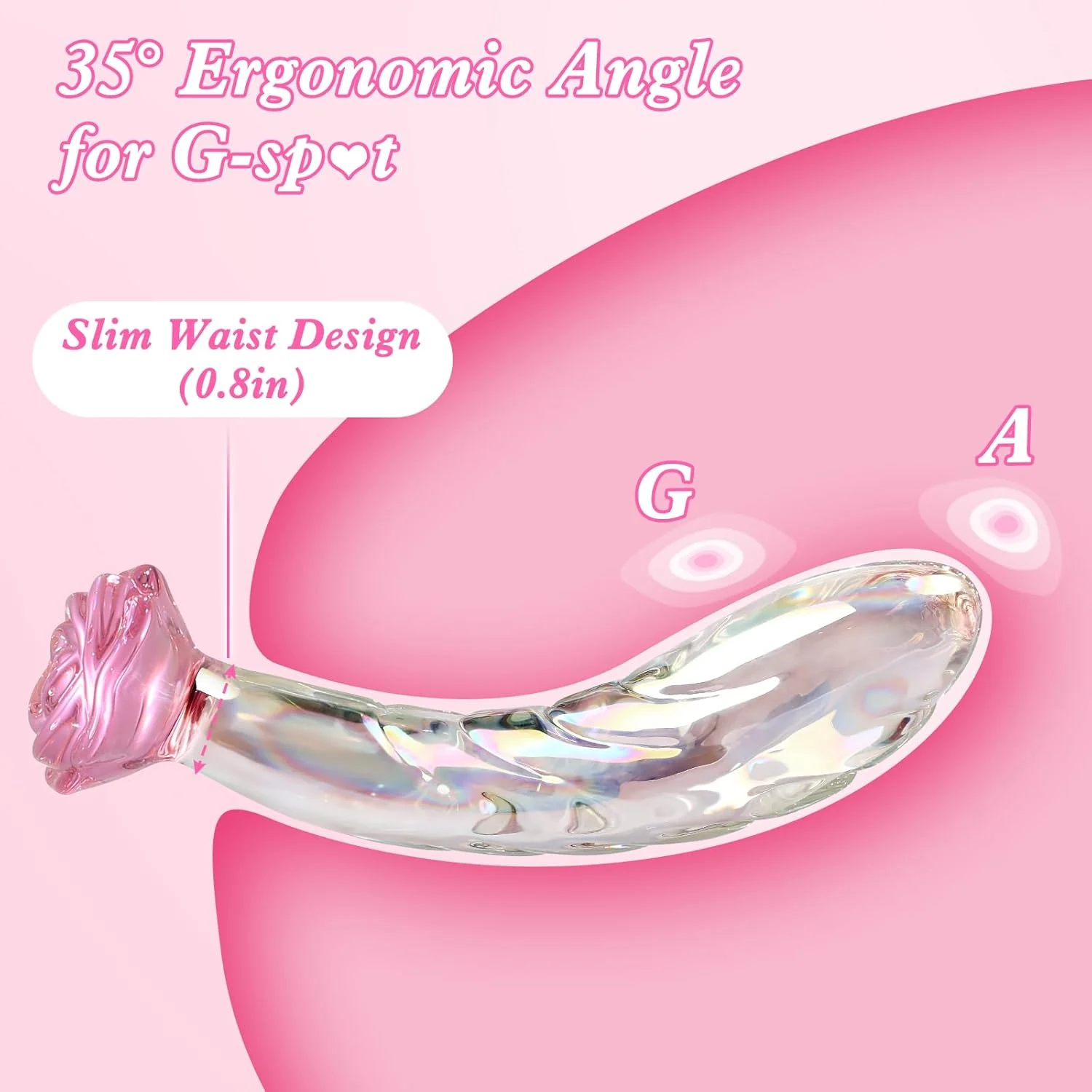 RoseFang Glass Dildo Butt Plug - Image 3