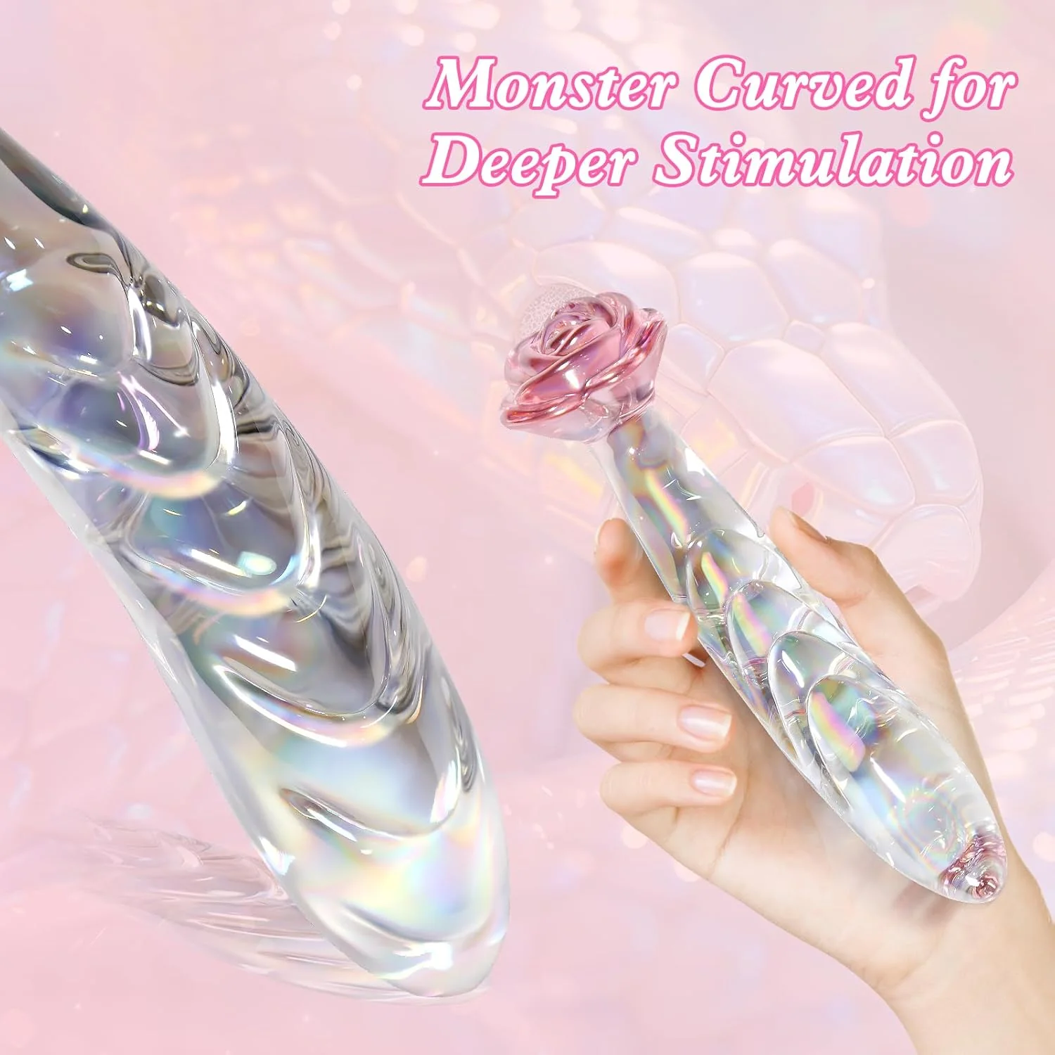 RoseFang Glass Dildo Butt Plug - Image 4
