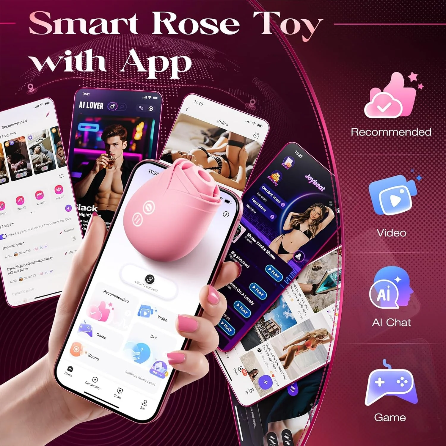 RoseLure AI Sync Suction Vibrator for Women - Image 2