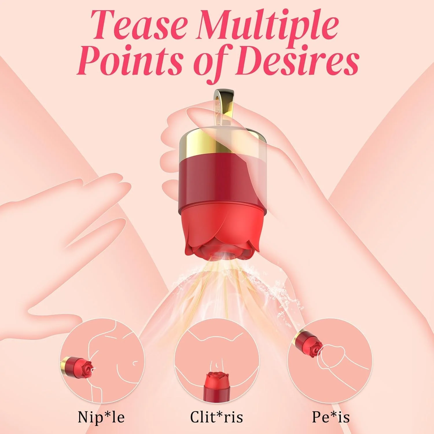 RoseLush Rose Clitoral Suction Ring Vibrator - Image 3