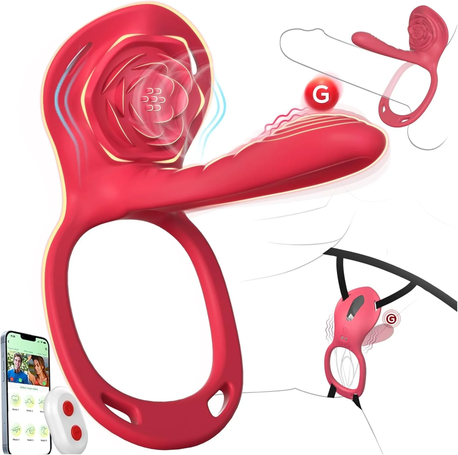 RoseMerge Wearable Dual Stimulation Couples Vibrator - Image 2