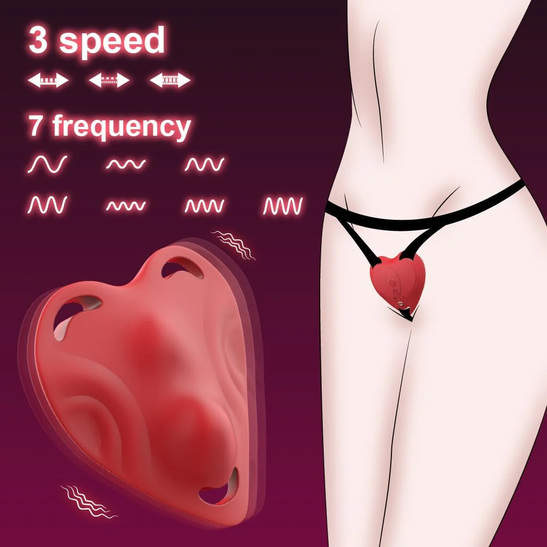 RoséMuse App Control Heart-Shaped Panty Vibrator - Image 2
