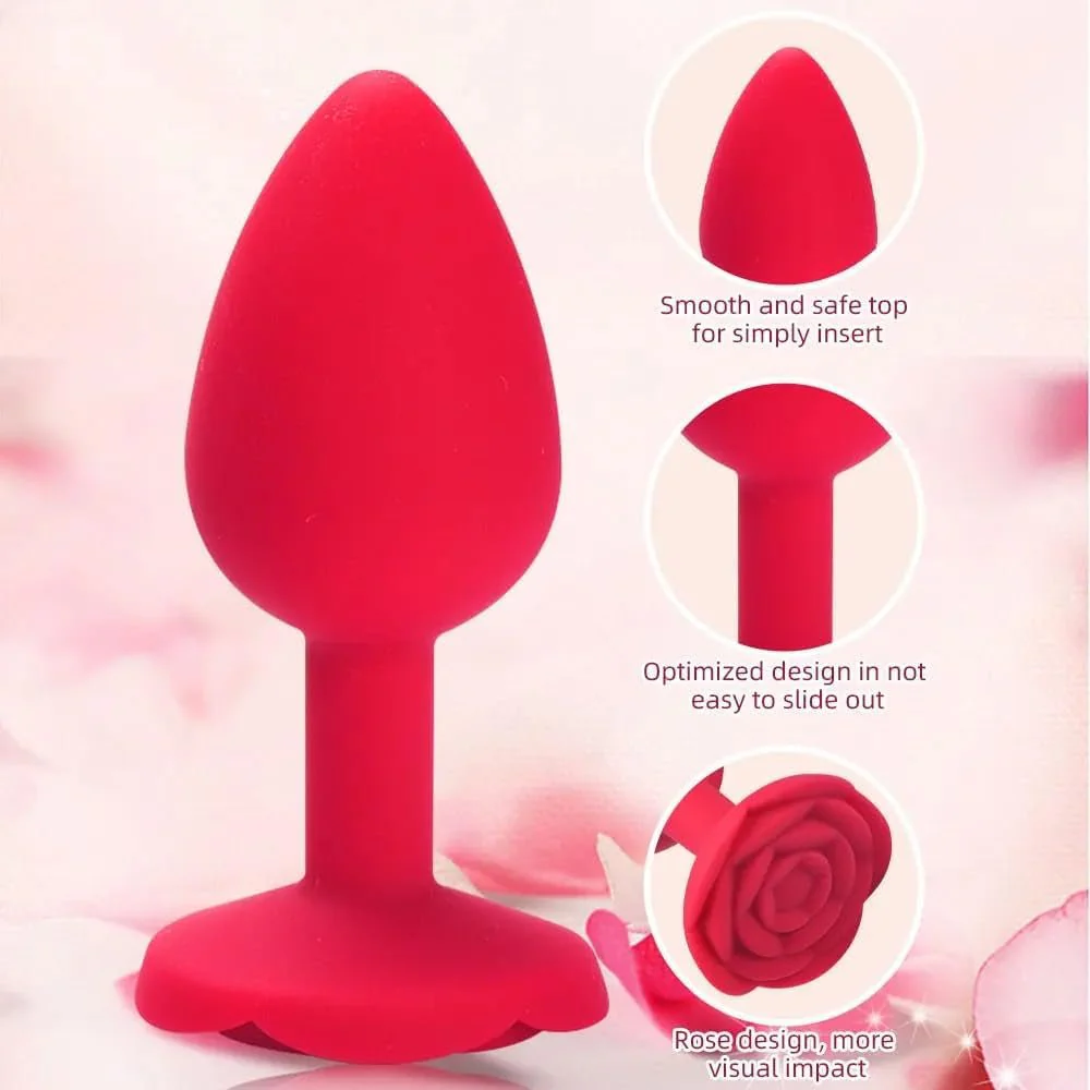 RosePetal Silicone Rose Butt Plug - Image 3