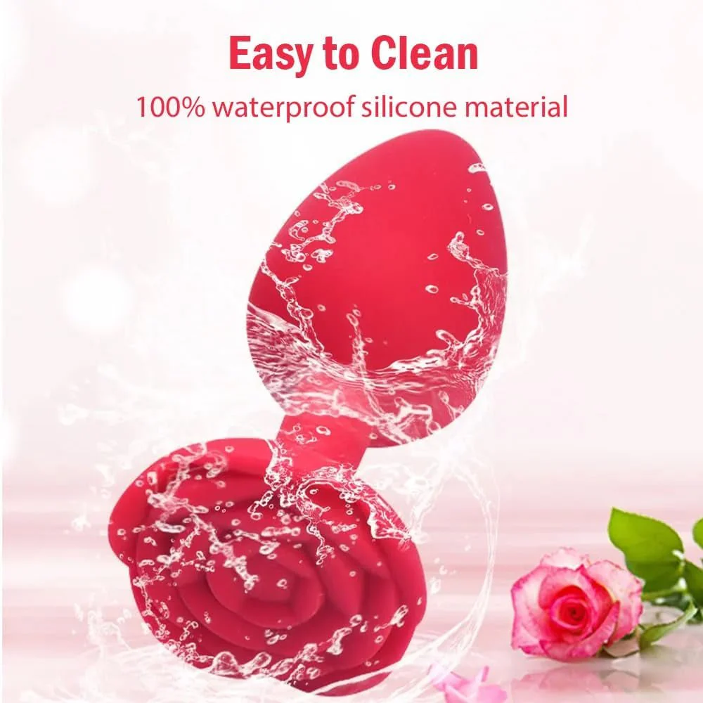 RosePetal Silicone Rose Butt Plug - Image 5