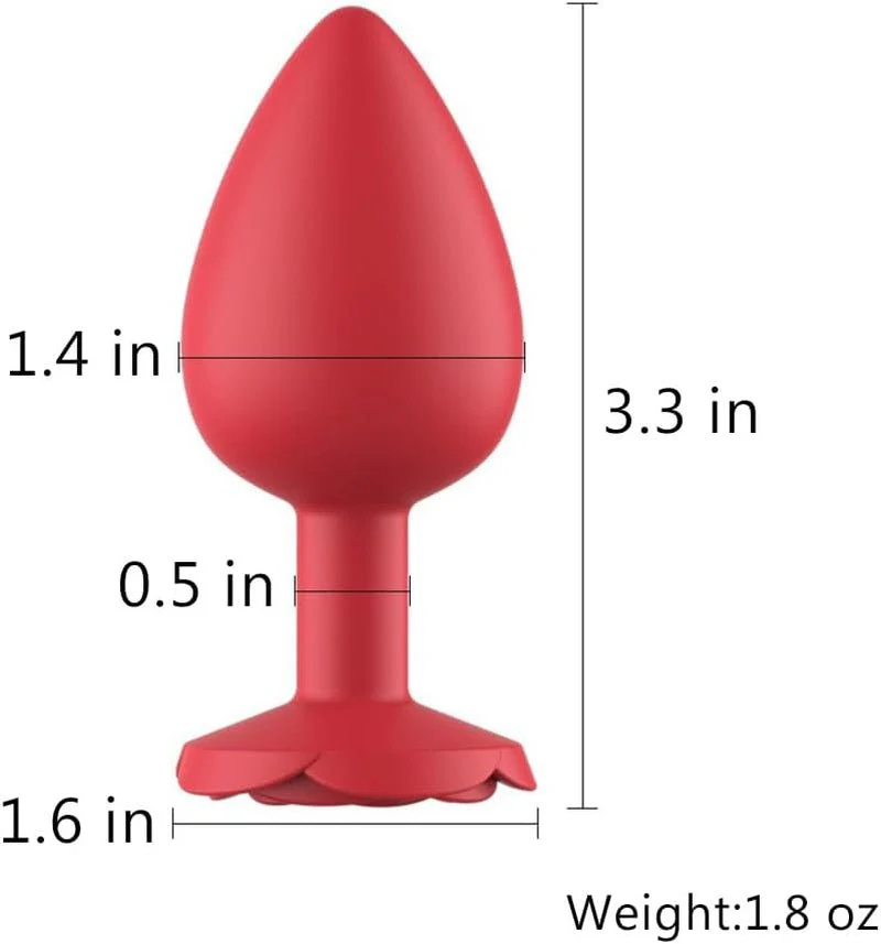 RosePetal Silicone Rose Butt Plug - Image 7