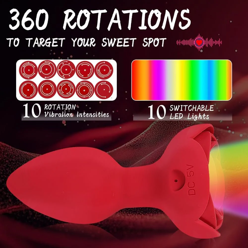 RoseRadiance Light-Up Rose Anal Plug - Image 2