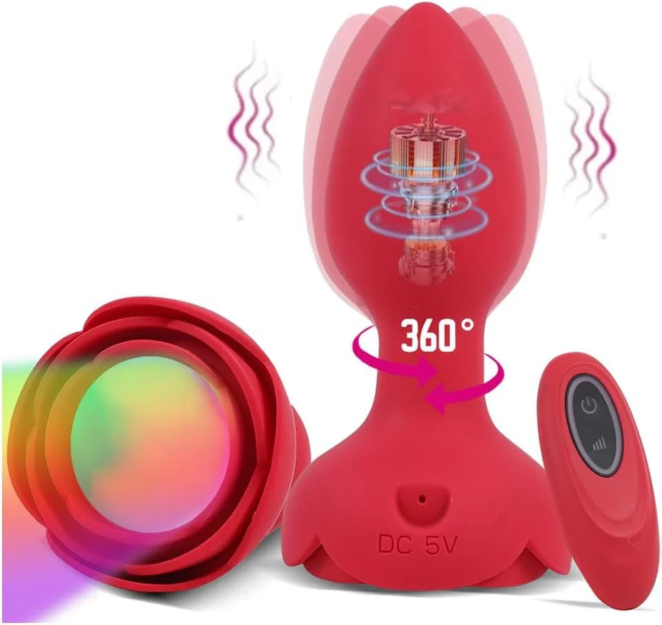 RoseRadiance Light-Up Rose Anal Plug - Image 8