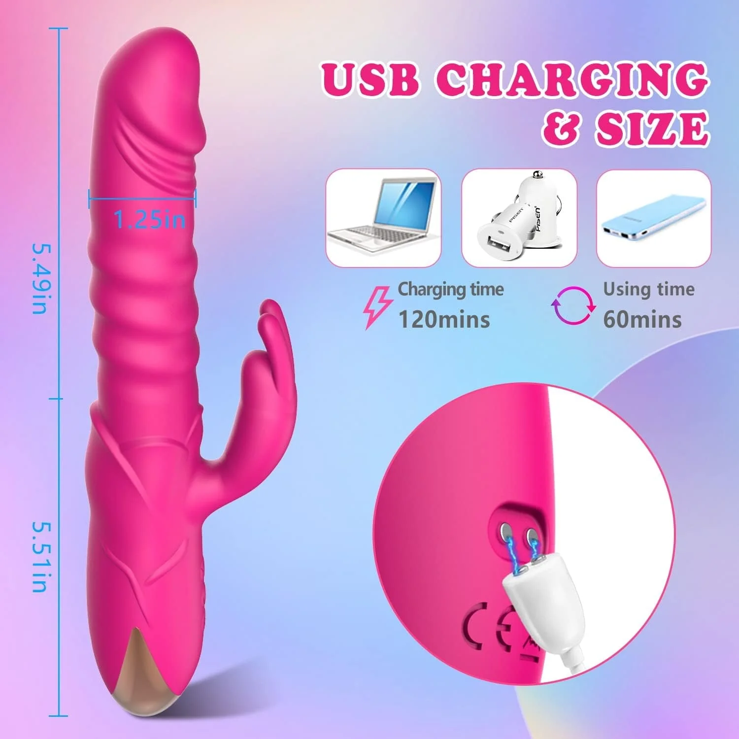 RoseRider Thrusting Rabbit Vibrator - Image 7