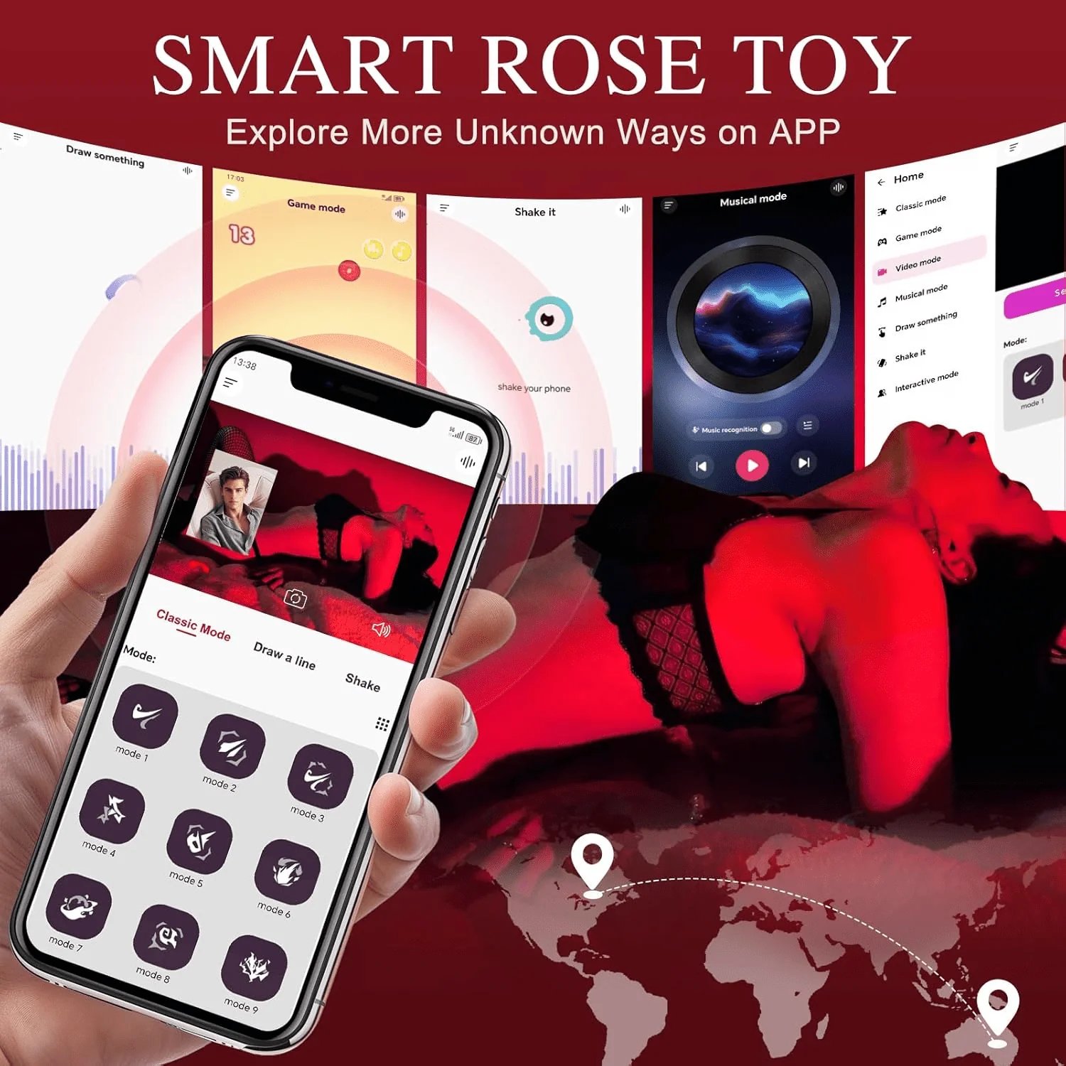 RoseSurrender App-Controlled Couples Vibrator & Bondage Restraint Set - Image 7