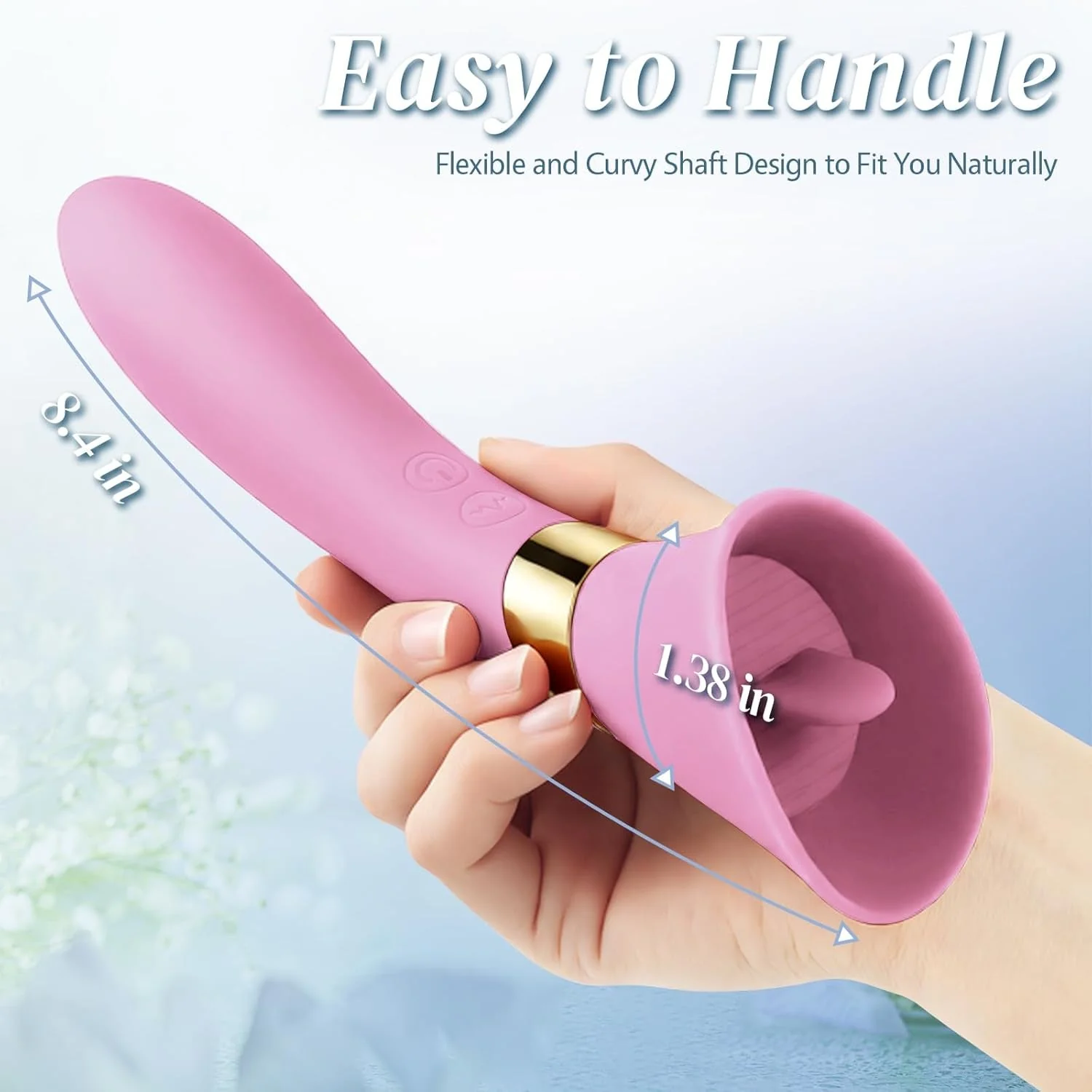 RoseTease Clit Licking Vibrator Dual Motor Tongue Wand - Image 2