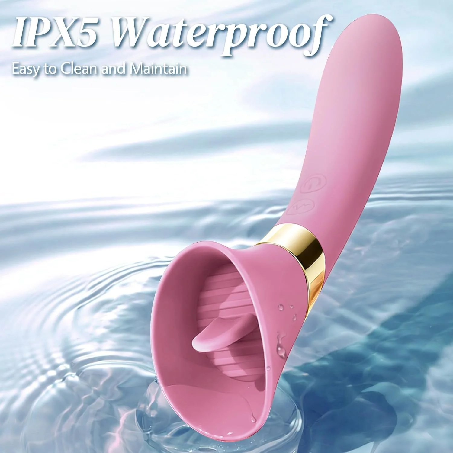 RoseTease Clit Licking Vibrator Dual Motor Tongue Wand - Image 5