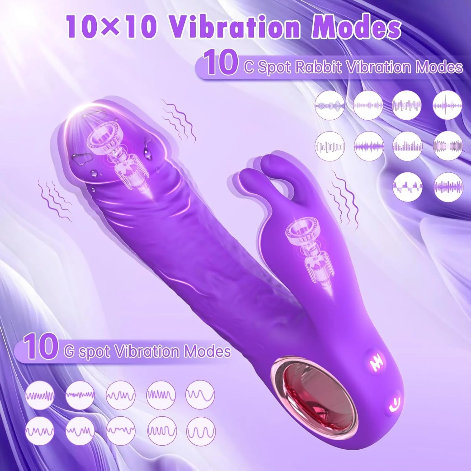 RoseThrust Dual-Action Rabbit Vibrator - Image 4