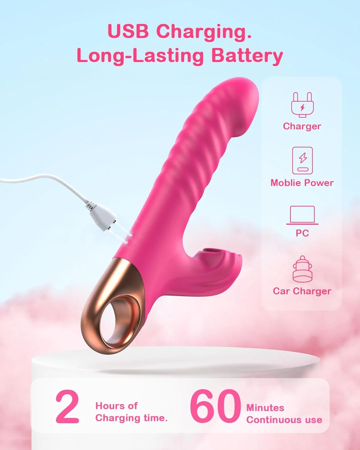 RoseThrustVII Thrusting Rabbit G-Spot Vibrator with Suction - Image 5