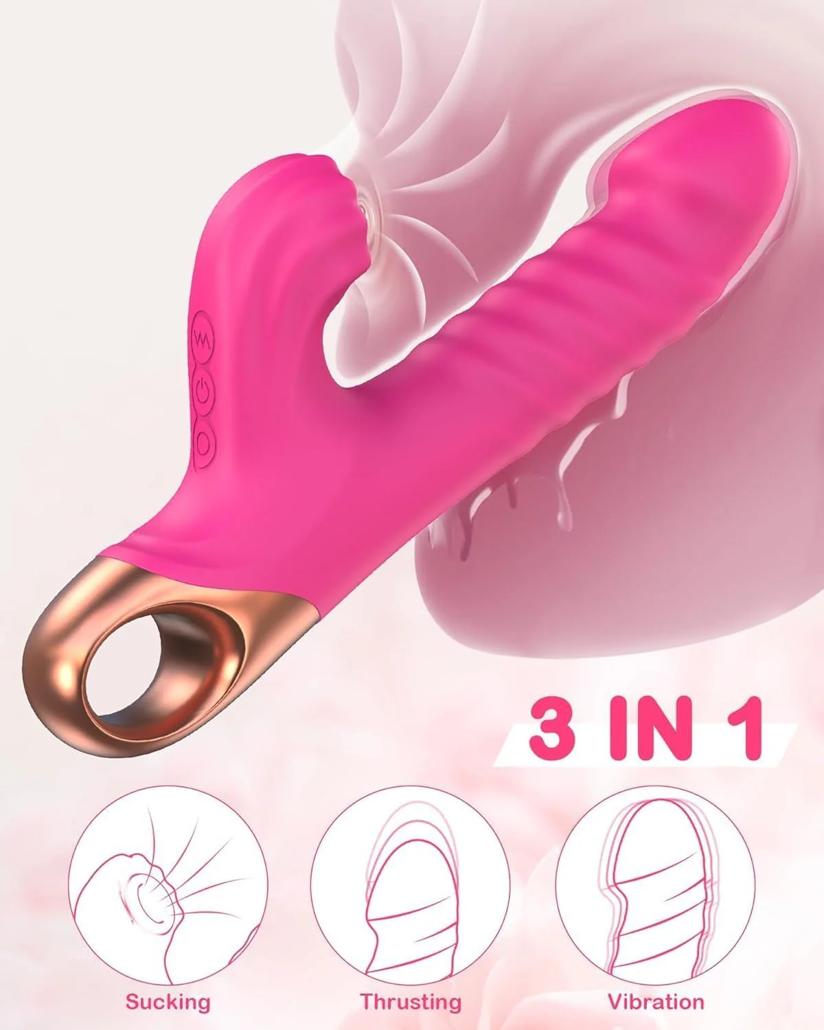 RoseThrustVII Thrusting Rabbit G-Spot Vibrator with Suction - Image 6