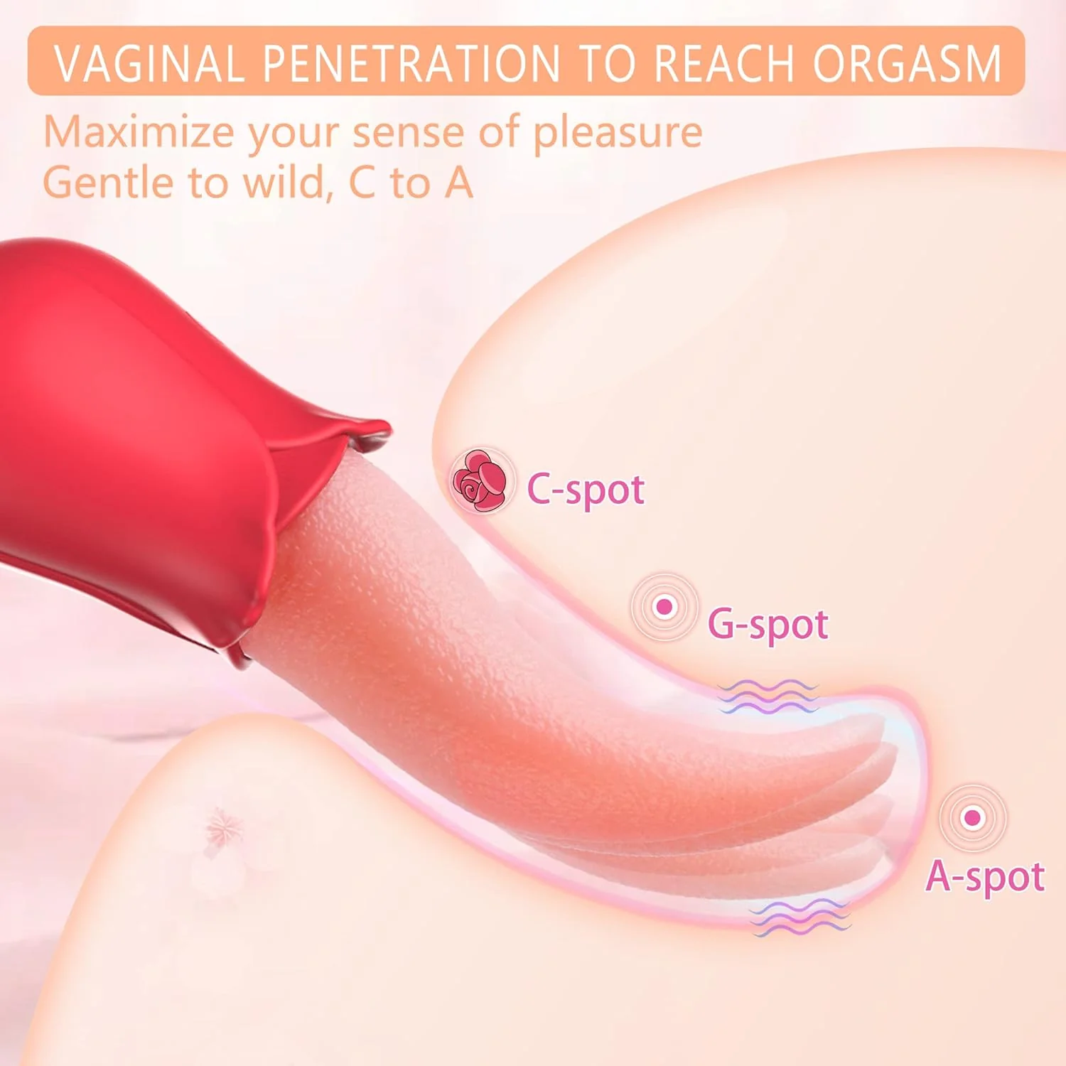 RoseTongue 10-Mode Clitoral & G-Spot Vibrator - Image 3
