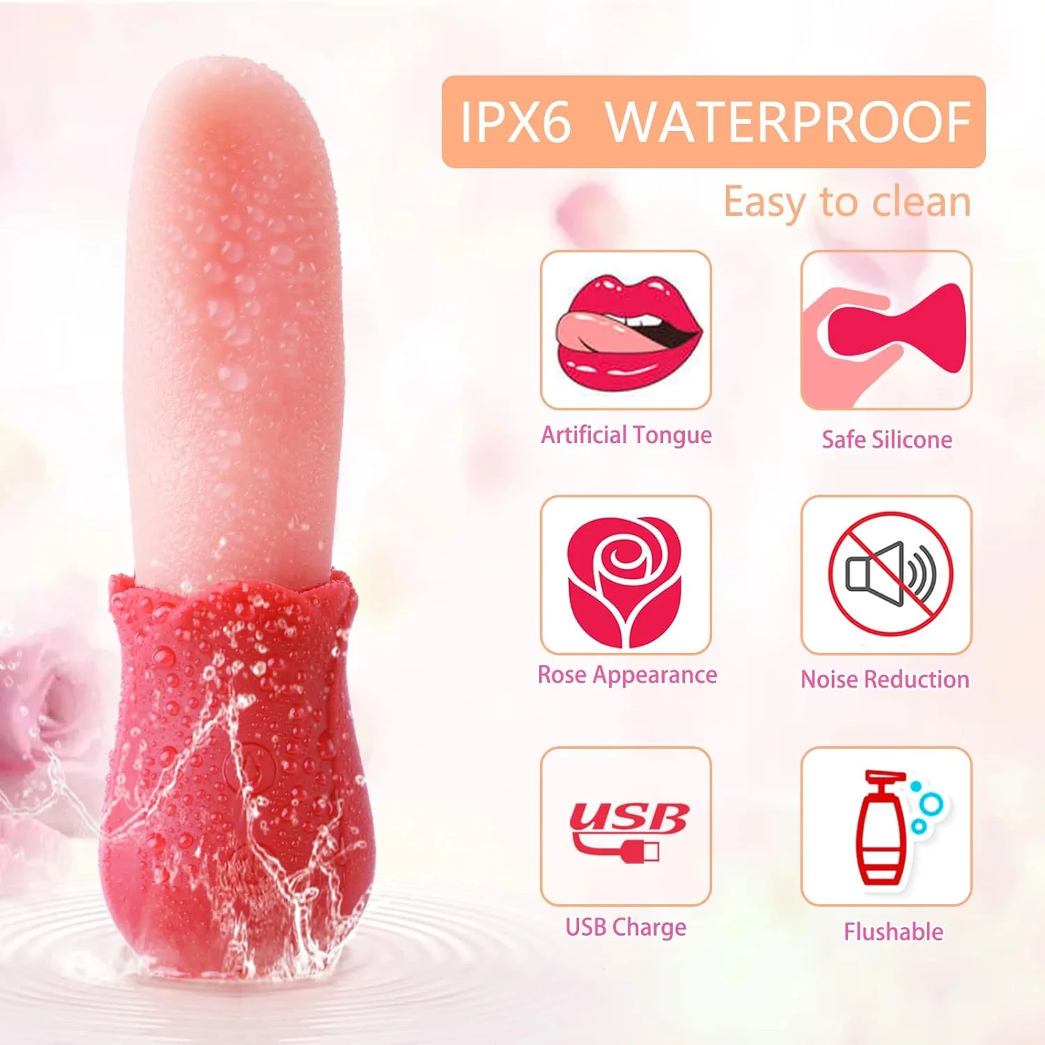 RoseTongue 10-Mode Clitoral & G-Spot Vibrator - Image 7