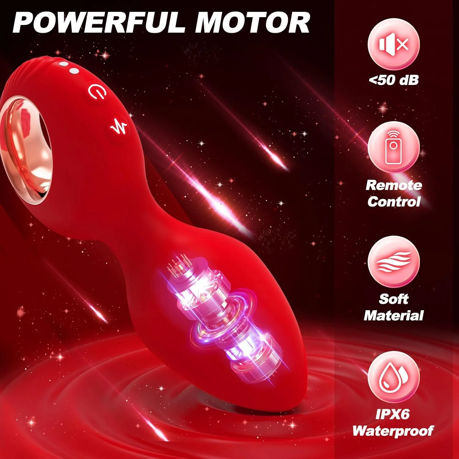 RougePulse Remote Vibrating Butt Plug & Prostate Massager - Image 4