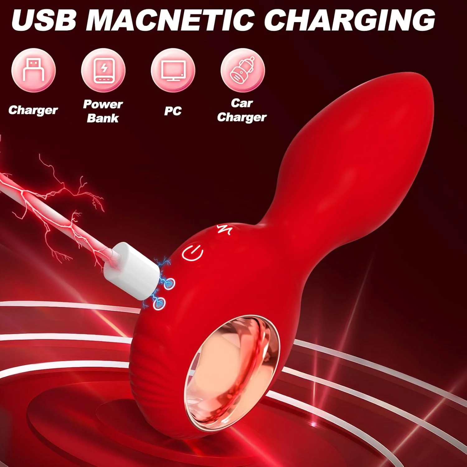 RougePulse Remote Vibrating Butt Plug & Prostate Massager - Image 6
