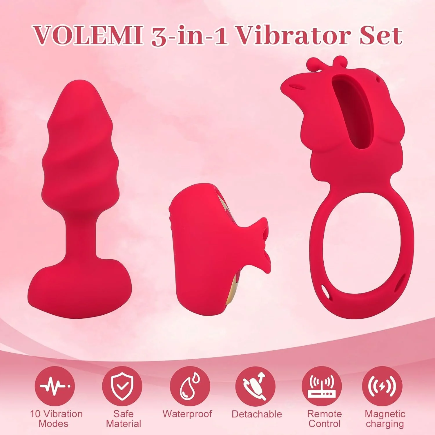 RougeRush 3-in-1 Couples Vibrator Kit - Image 8