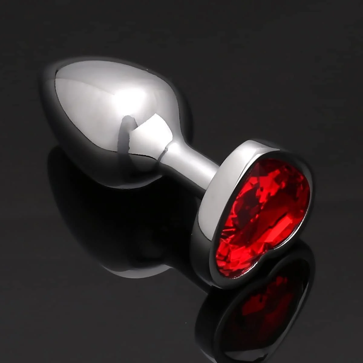 RubyHeart Small Metal Heart Jewel Butt Plug - Image 5