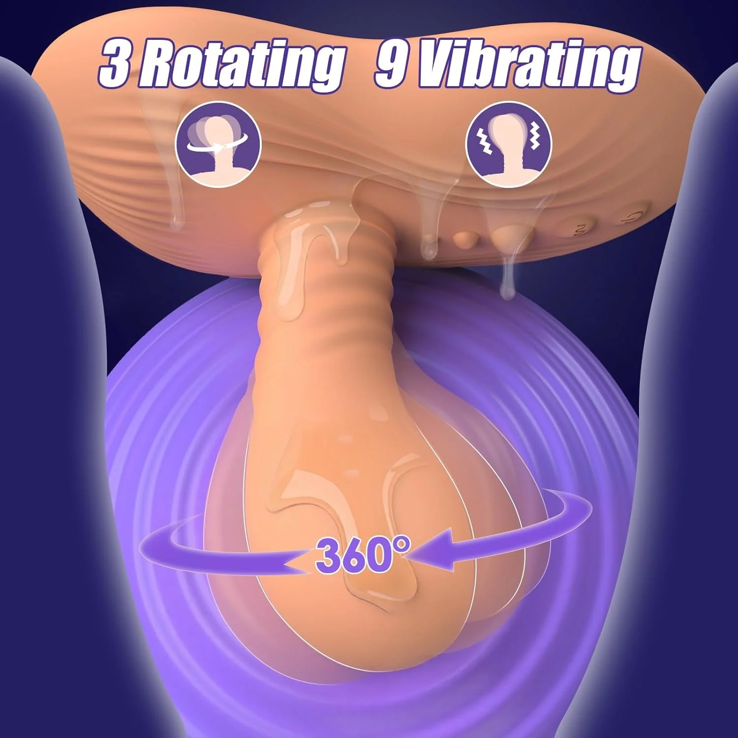 SaddleSpin Rotating Riding Prostate Massager 9 Spin + 9 Vibe - Image 3