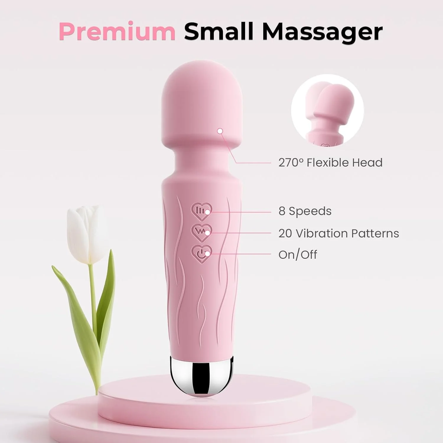 SatinBloom App Control Clitoral Wand Vibrator - Image 3