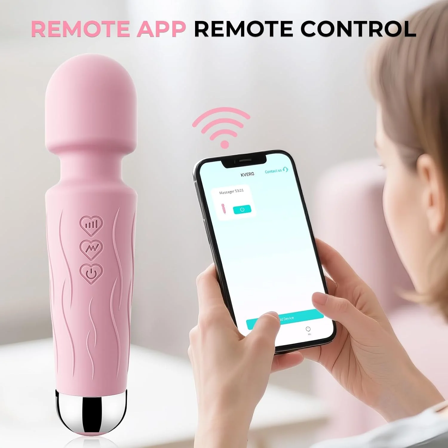 SatinBloom App Control Clitoral Wand Vibrator - Image 5