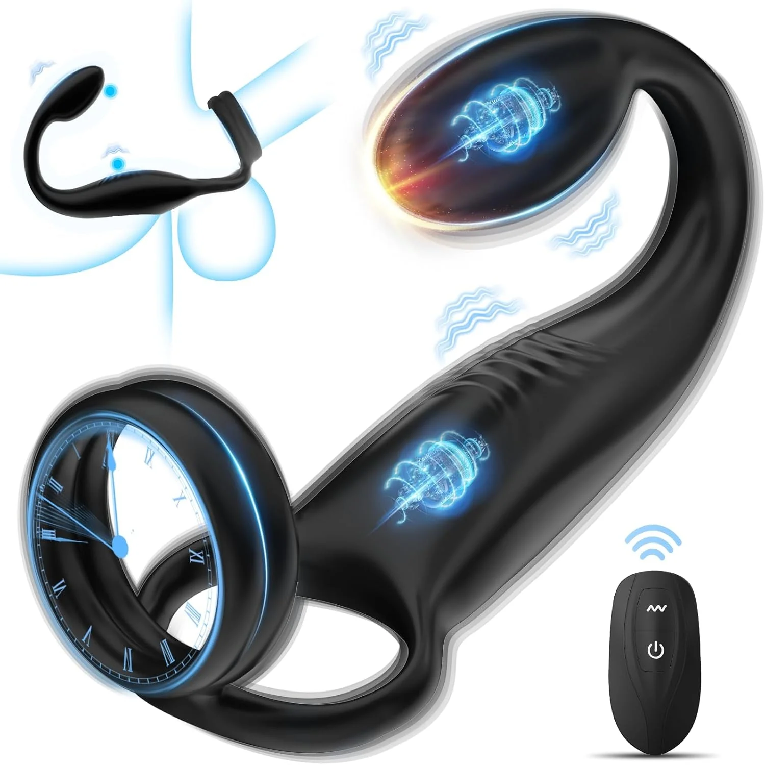 ScorpioApex Vibrating Cock Ring Prostate Plug 10 Modes - Image 2