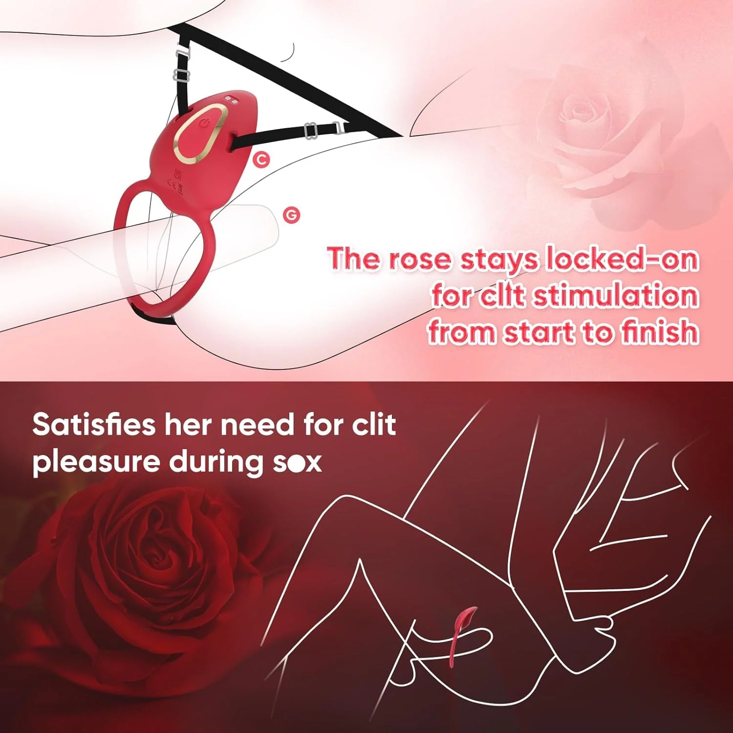 SecretRose Wearable Panty Vibrator Couples Cock Ring - Image 4