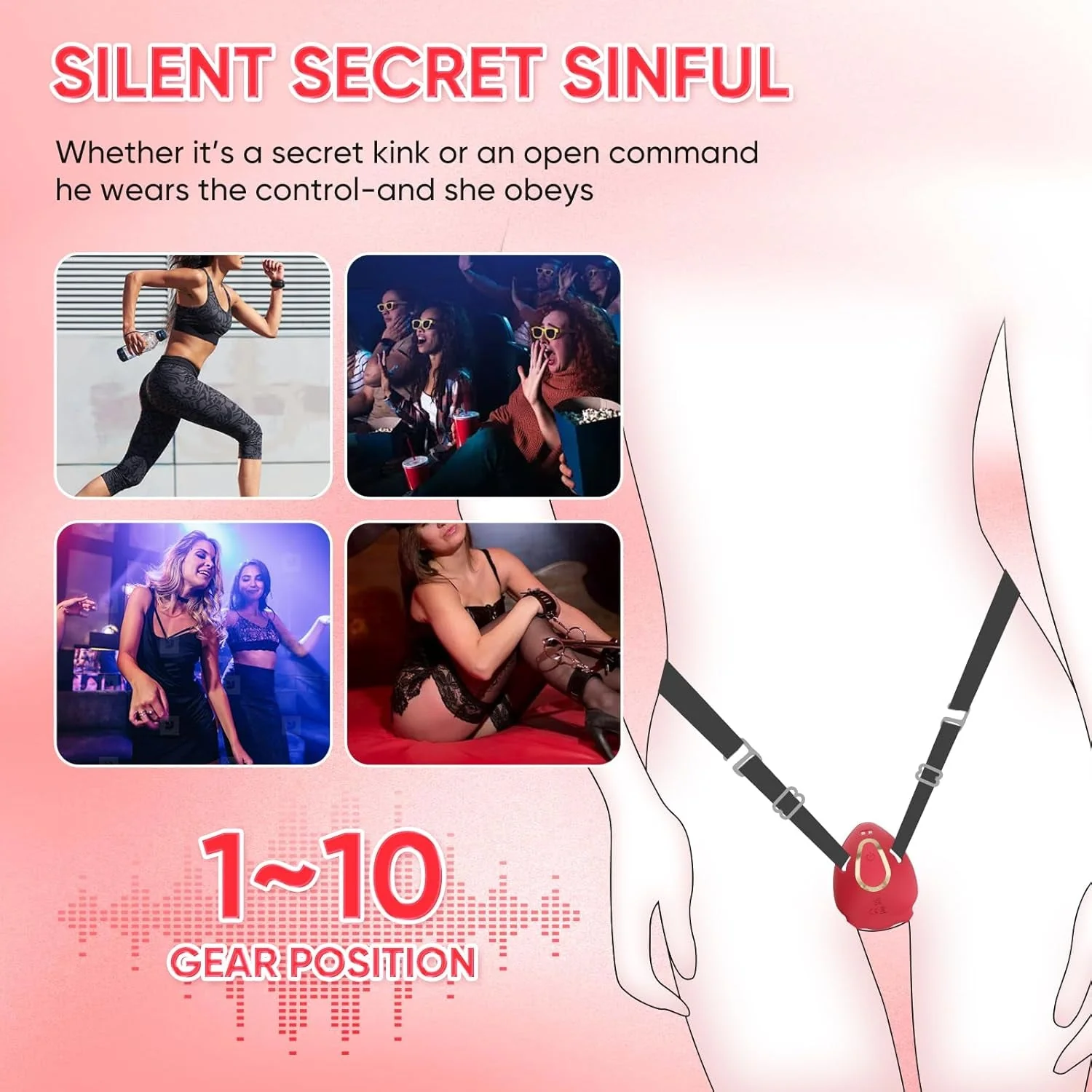 SecretRose Wearable Panty Vibrator Couples Cock Ring - Image 5