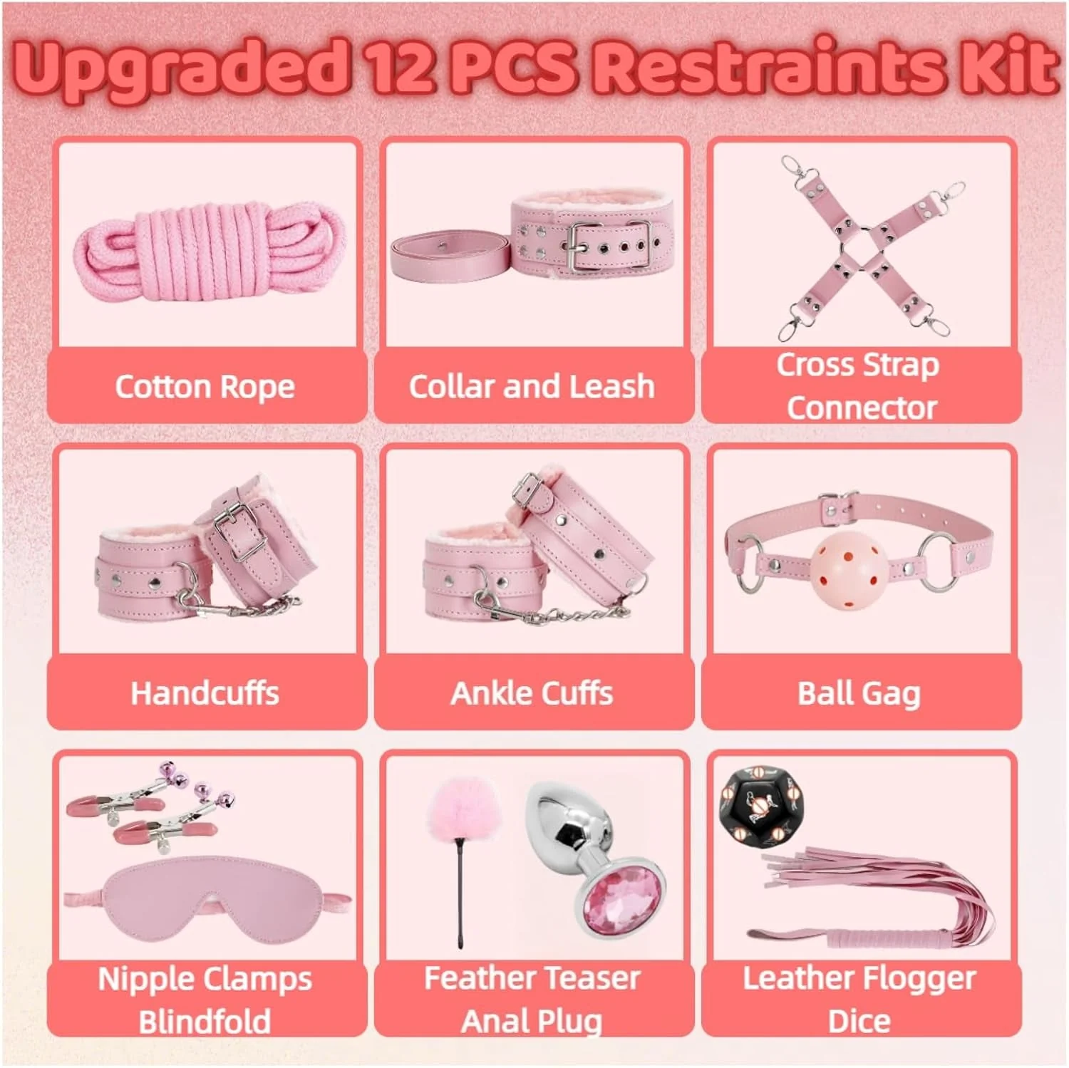 SeductionPlay 12-Piece Bondage Kit for Beginners - Image 5