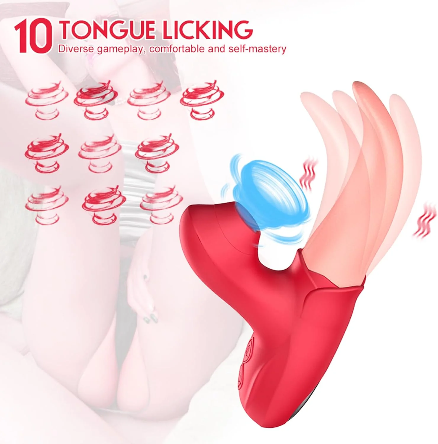 SensaTongue 10-Mode Licking & Suction Vibrator - Image 6