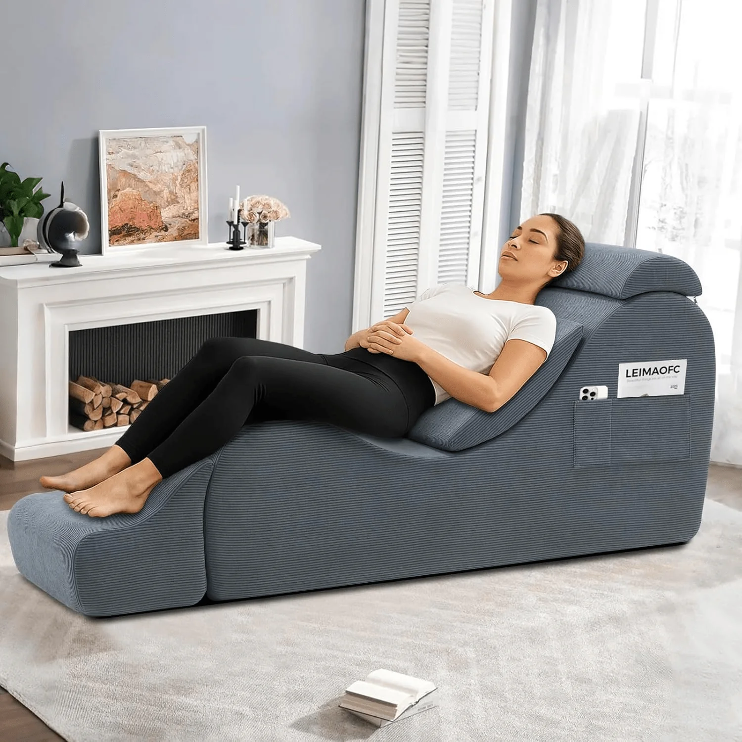ShadowCurve Dark Gray Sex Chaise Lounge Chair - Image 3