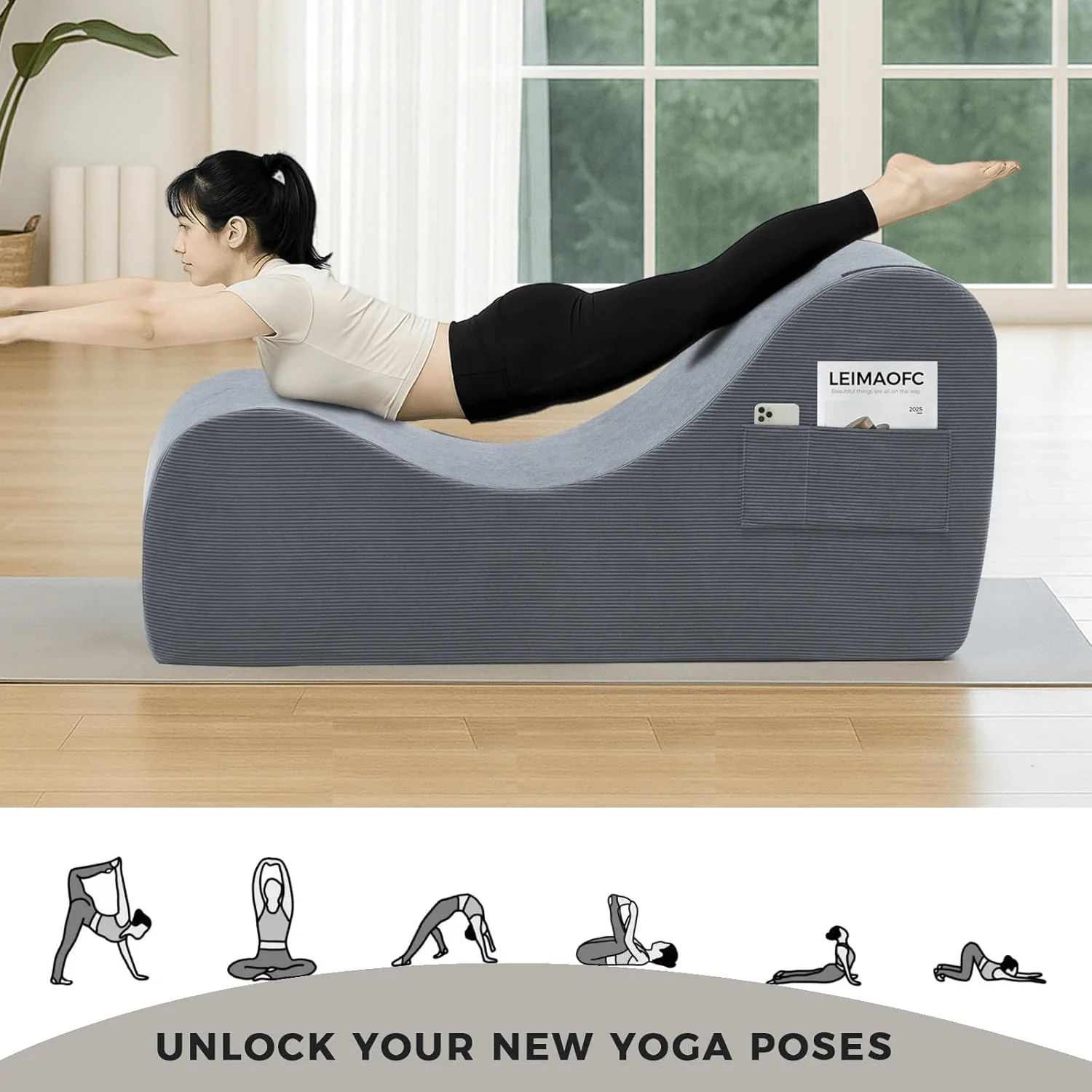 ShadowCurve Dark Gray Sex Chaise Lounge Chair - Image 5