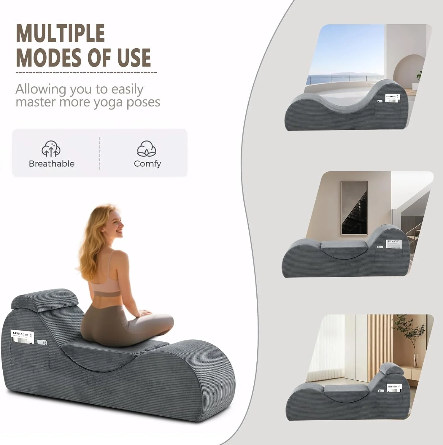ShadowVice Dark Gray Sex Chaise Lounge Chair - Image 5