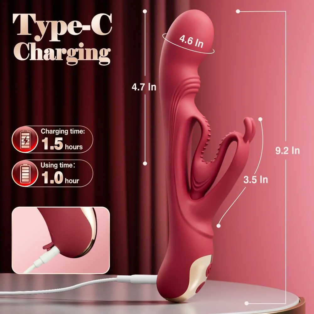SilkenVice 4-in-1 Rabbit Vibrator | G-Spot & Clit Stimulation - Image 7