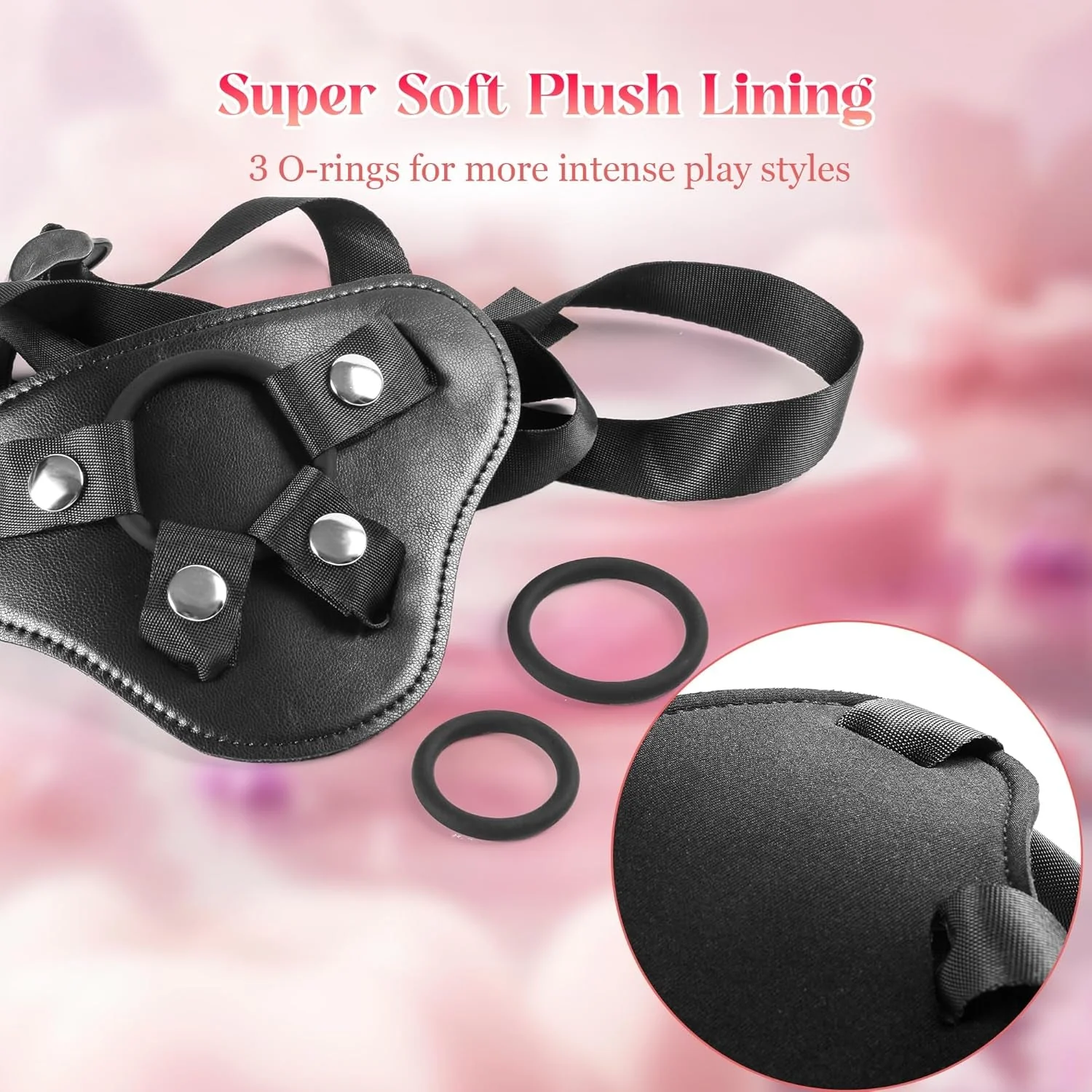 SilkSeeker 7" Curved Silicone Strap-On Dildo & Harness - Image 2