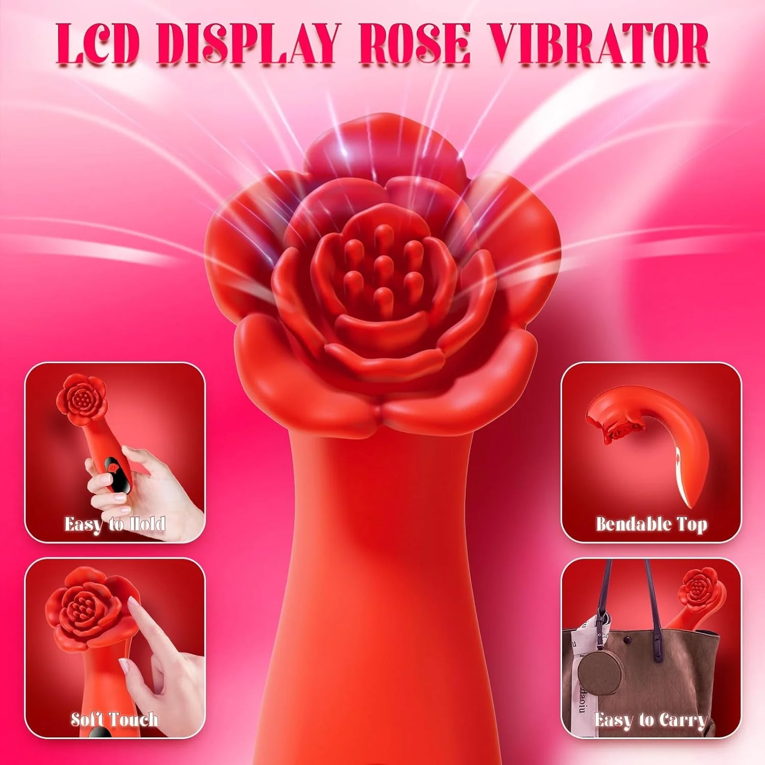 SilkWhisper LCD Mini Clit & Nipple Wand Vibrator - Image 3