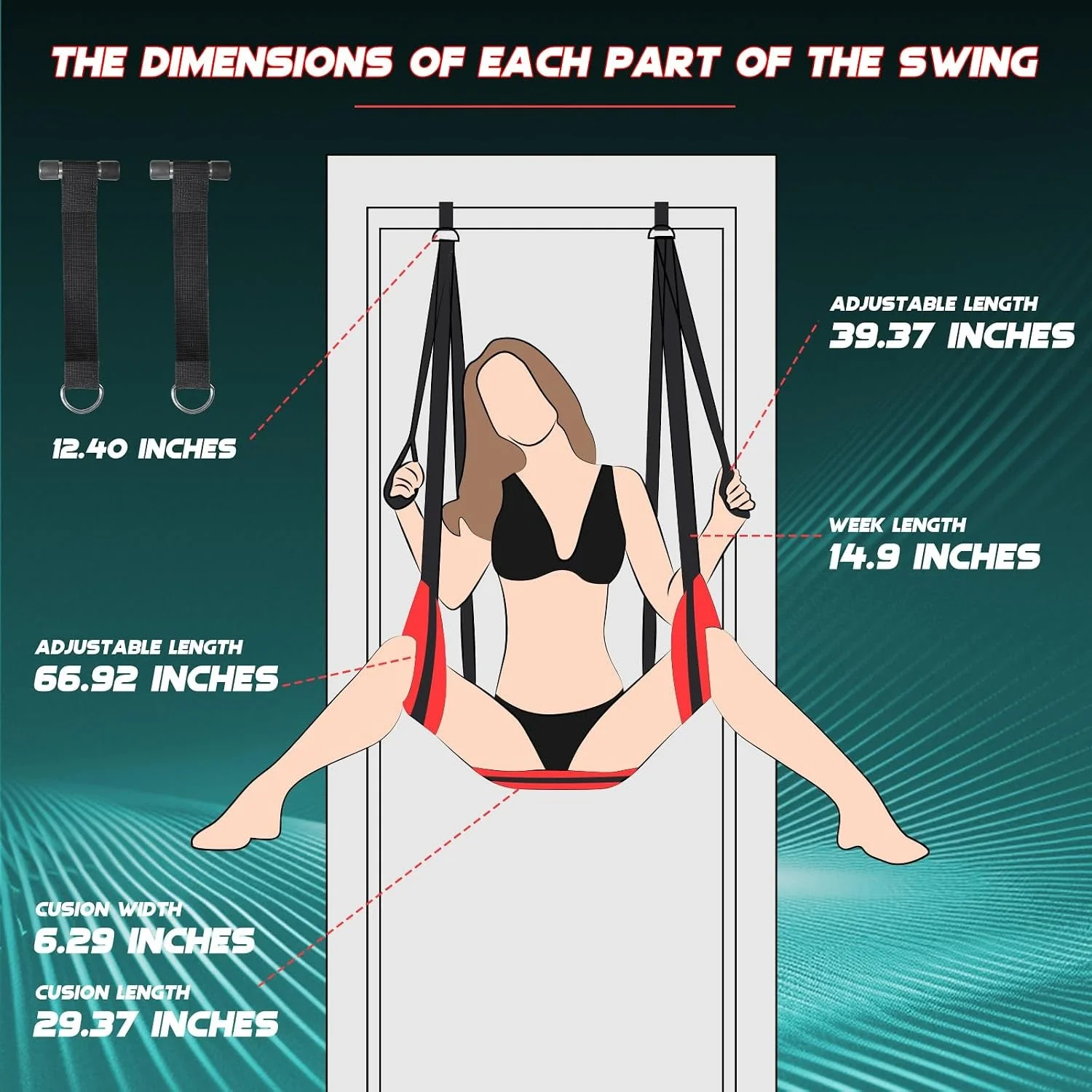 SkyBound 360° Rotating Sex Swing Padded Sling - Image 5